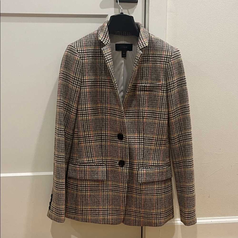 J. Crew Wool Plaid Blazer